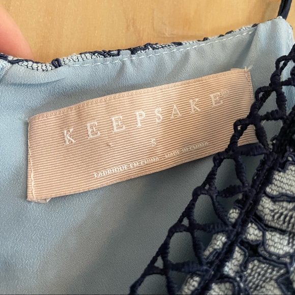 Keepsake the Label Blue Lace Mini Dress - Picture 4 of 7